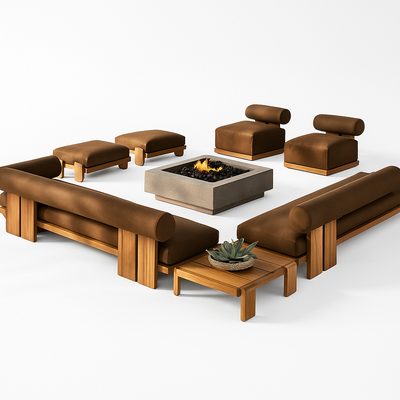 TerraFirme Ember Lounge & Fire Pit Set