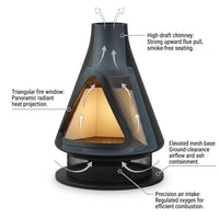 EmberCraft Nova Chiminea Fire Pit — product view 3