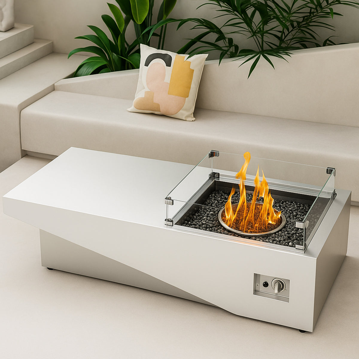 NoirTable Linear Gas Fire Pit — product view 2