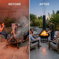 EmberCraft Nova Chiminea Fire Pit — Before & After