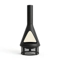 Chiminea Fire Pit Designed for Modern Patios, High-Draft Chimney, Steel Construction, Ceramic Coating