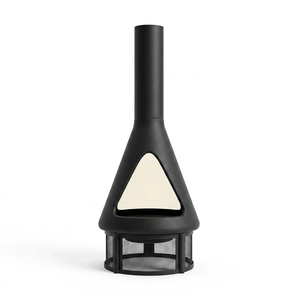 EmberCraft Nova Chiminea Fire Pit — Studio Shot