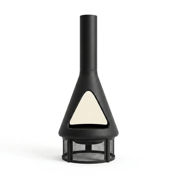 EmberCraft Nova Chiminea Fire Pit — Studio Shot